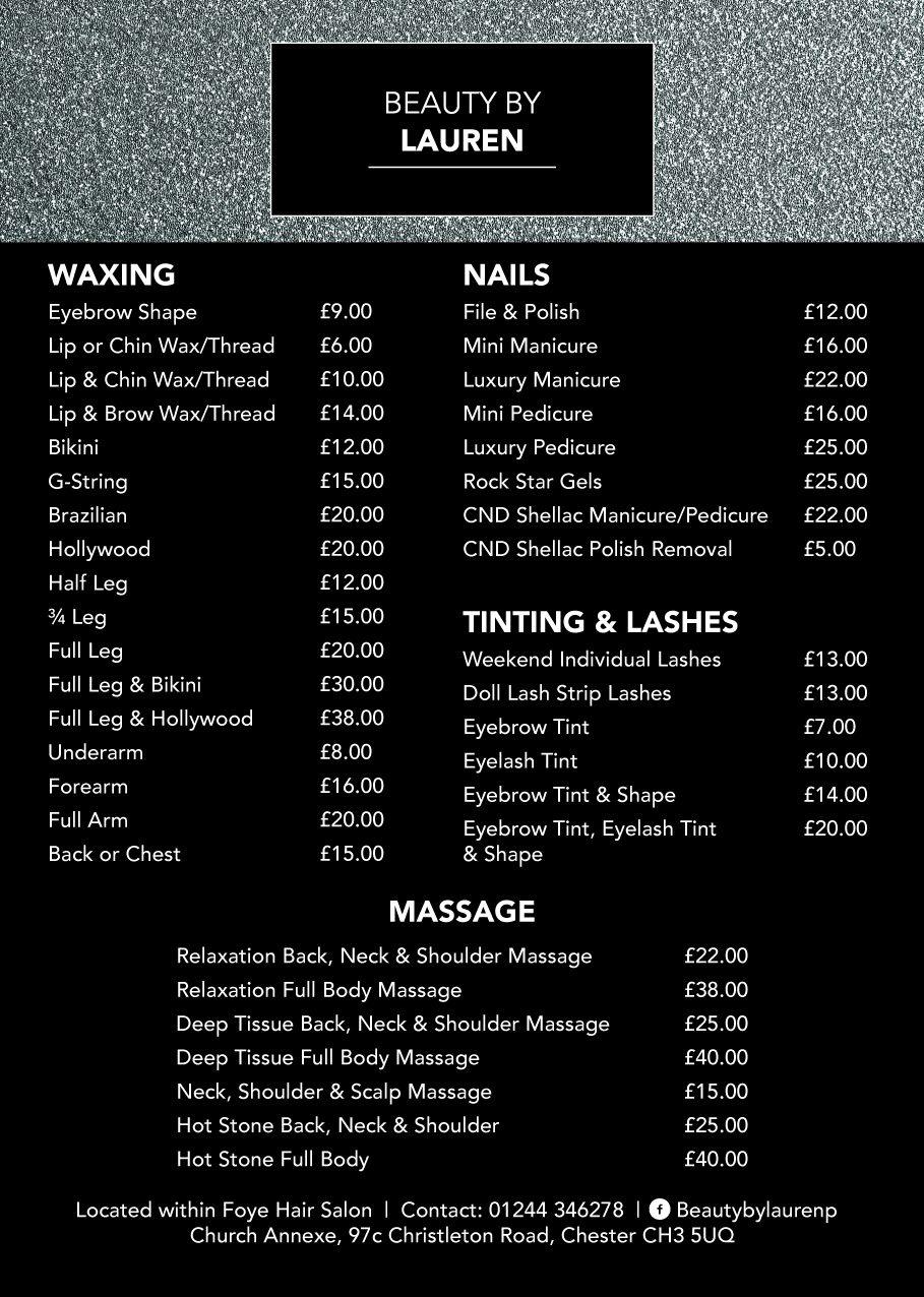 Foye Hair Salon Chester Beauty